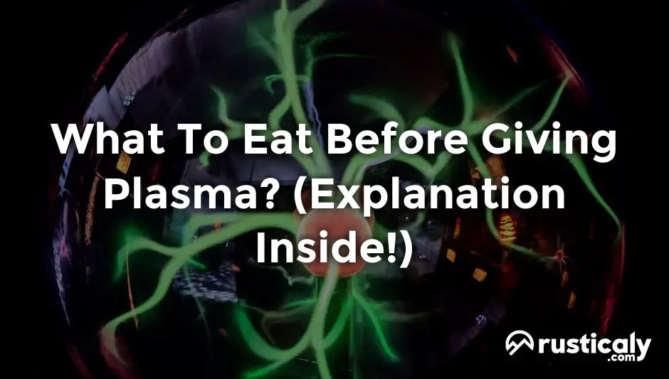 what to eat before giving plasma