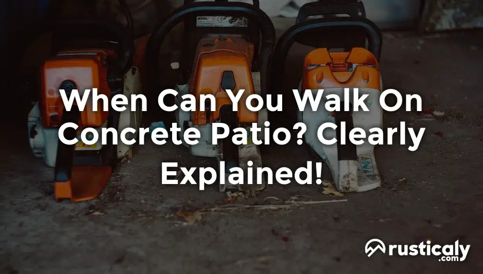 when can you walk on concrete patio