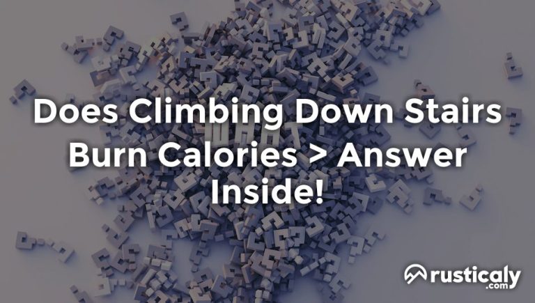 does climbing down stairs burn calories