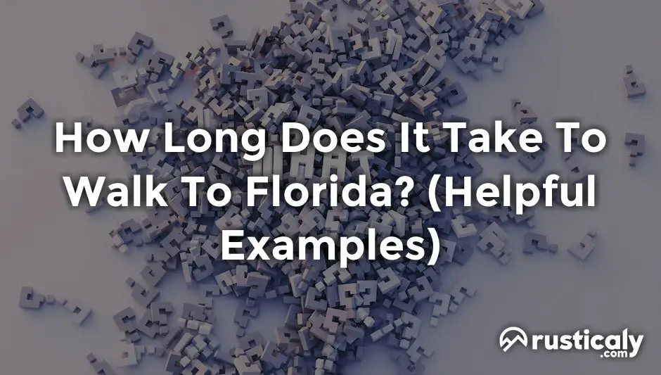 how long does it take to walk to florida
