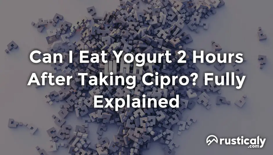 can i eat yogurt 2 hours after taking cipro