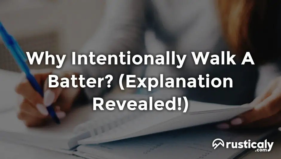 why intentionally walk a batter