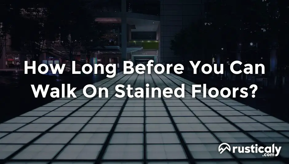 how long before you can walk on stained floors