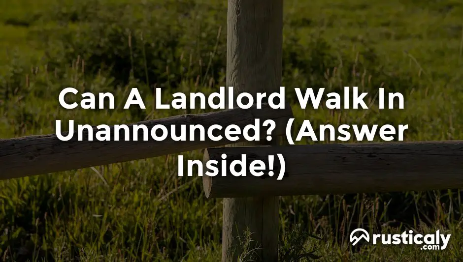 can a landlord walk in unannounced