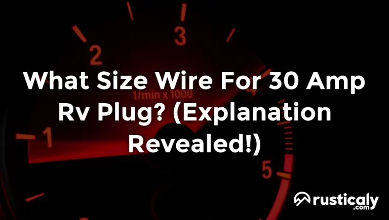 what size wire for 30 amp rv plug