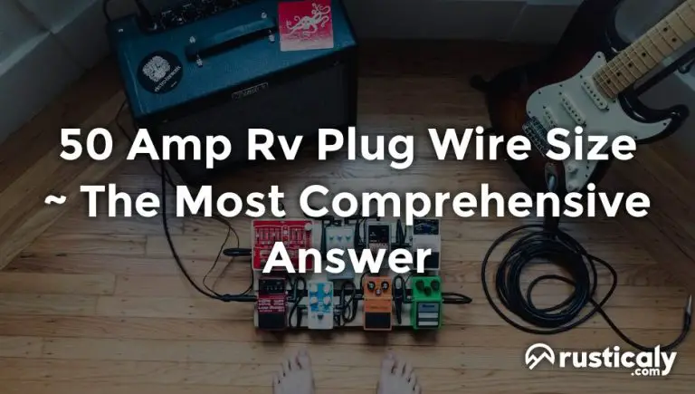 50 amp rv plug wire size