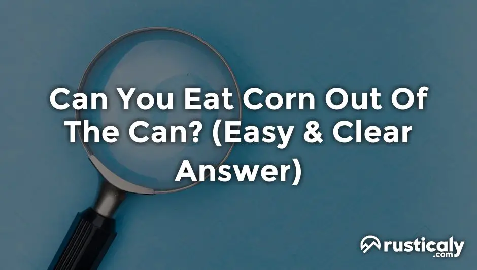 can you eat corn out of the can