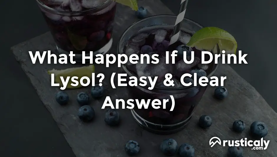 what happens if u drink lysol
