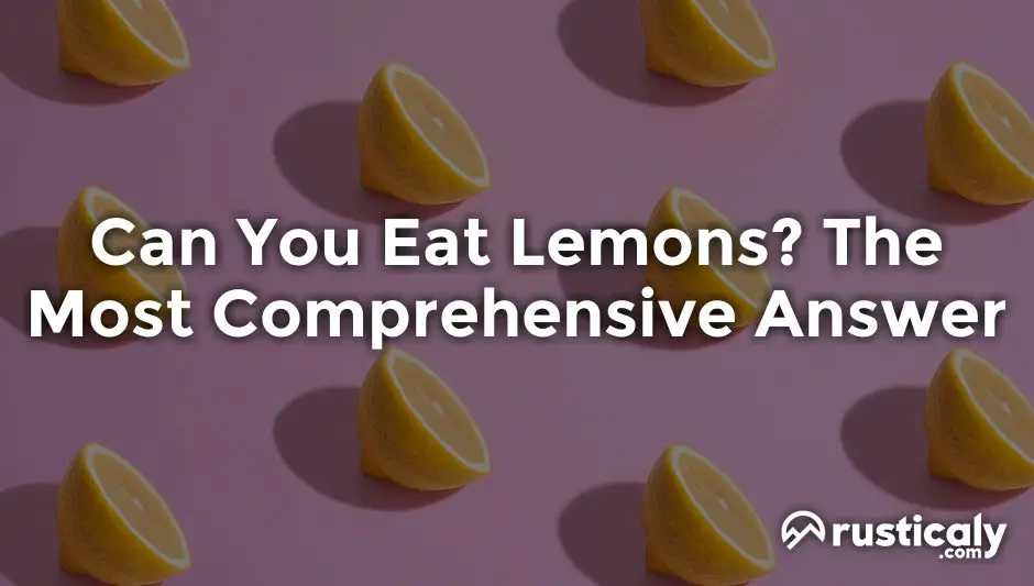 can you eat lemons