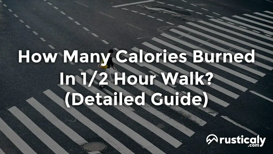 how many calories burned in 1/2 hour walk