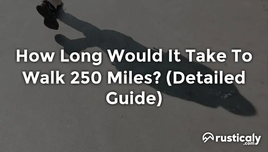 how long would it take to walk 250 miles