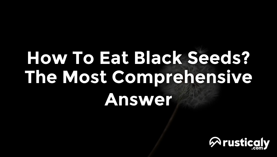 how to eat black seeds