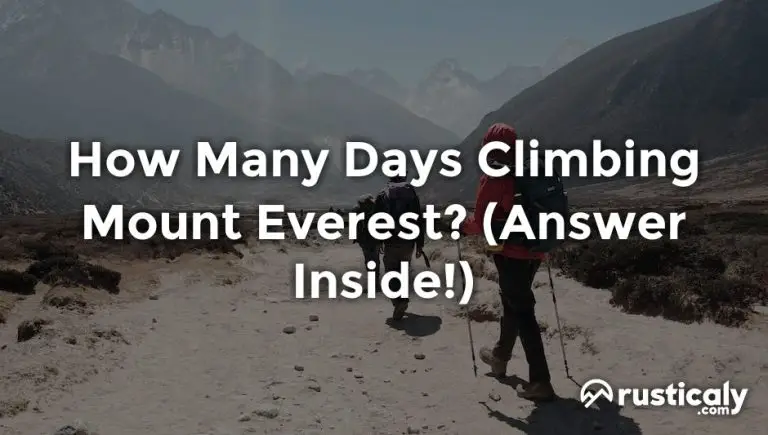 how many days climbing mount everest