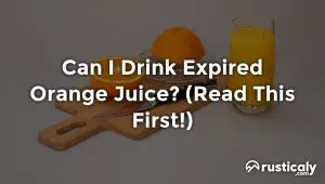 can i drink expired orange juice