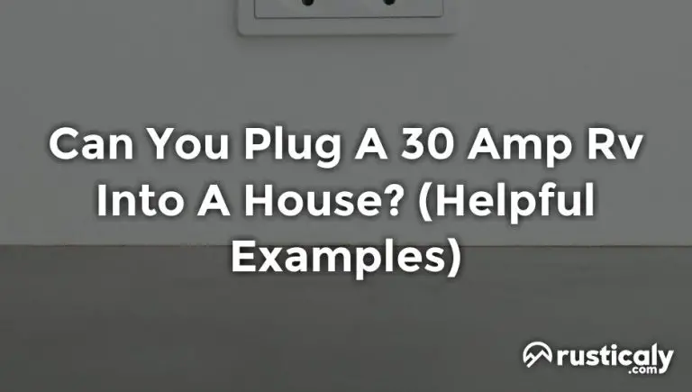 can you plug a 30 amp rv into a house