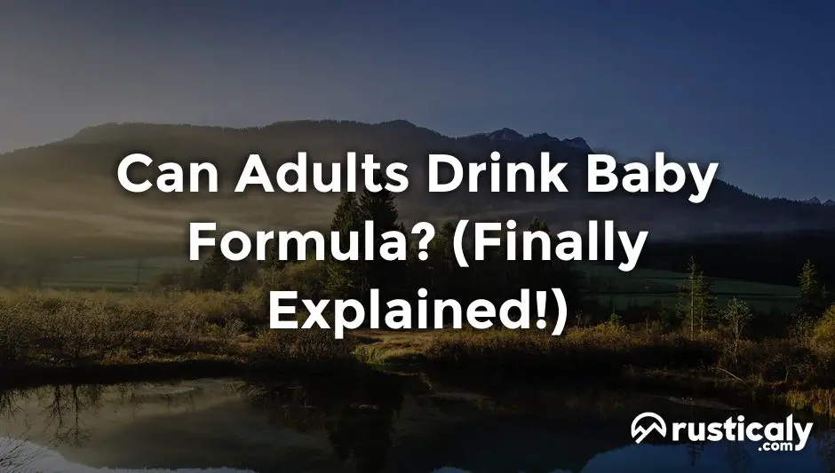 can adults drink baby formula