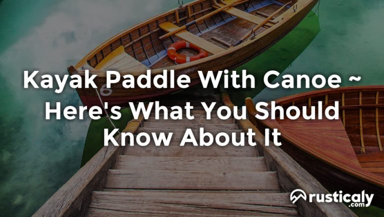 kayak paddle with canoe