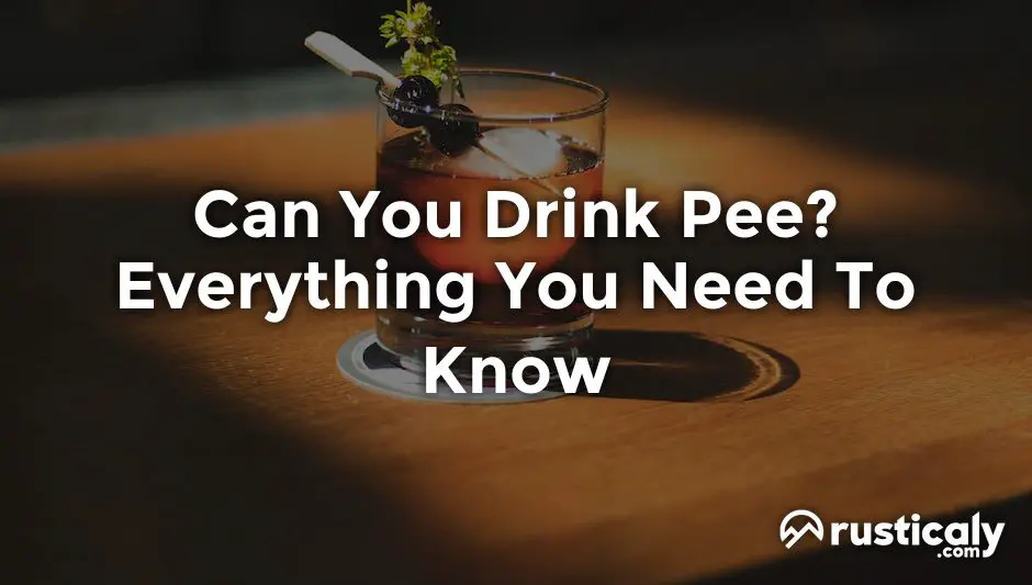 can you drink pee