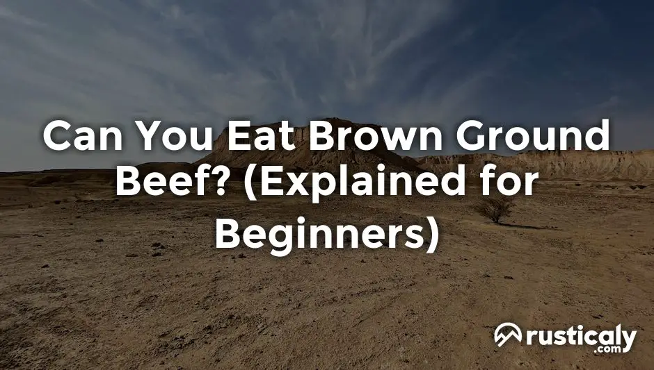 can you eat brown ground beef